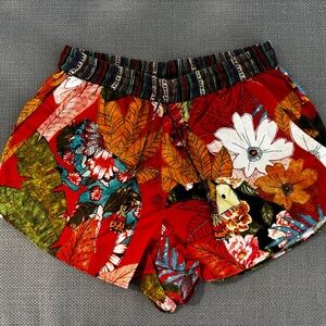 FARM Rio Tropical Red Floral Shorts